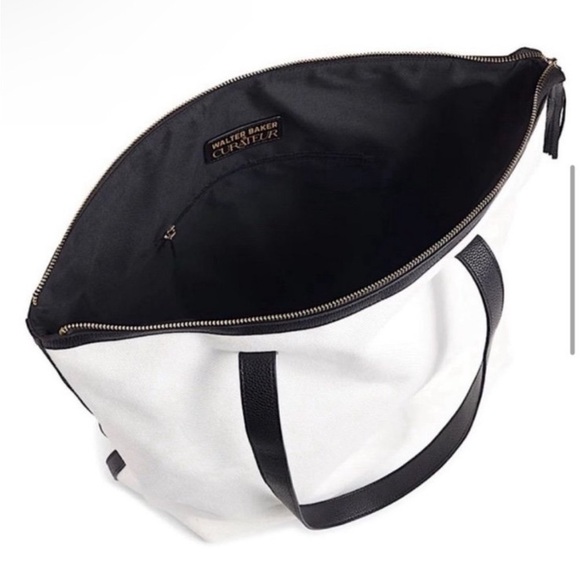 NWT sealed Walter Baker "Carly Bag" Classic Canvas and Vegan Leather Tote - Picture 3 of 5